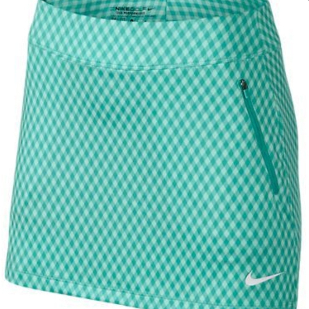 Nike Aqua Gingham Active Tennis Golf Pickleball Skort